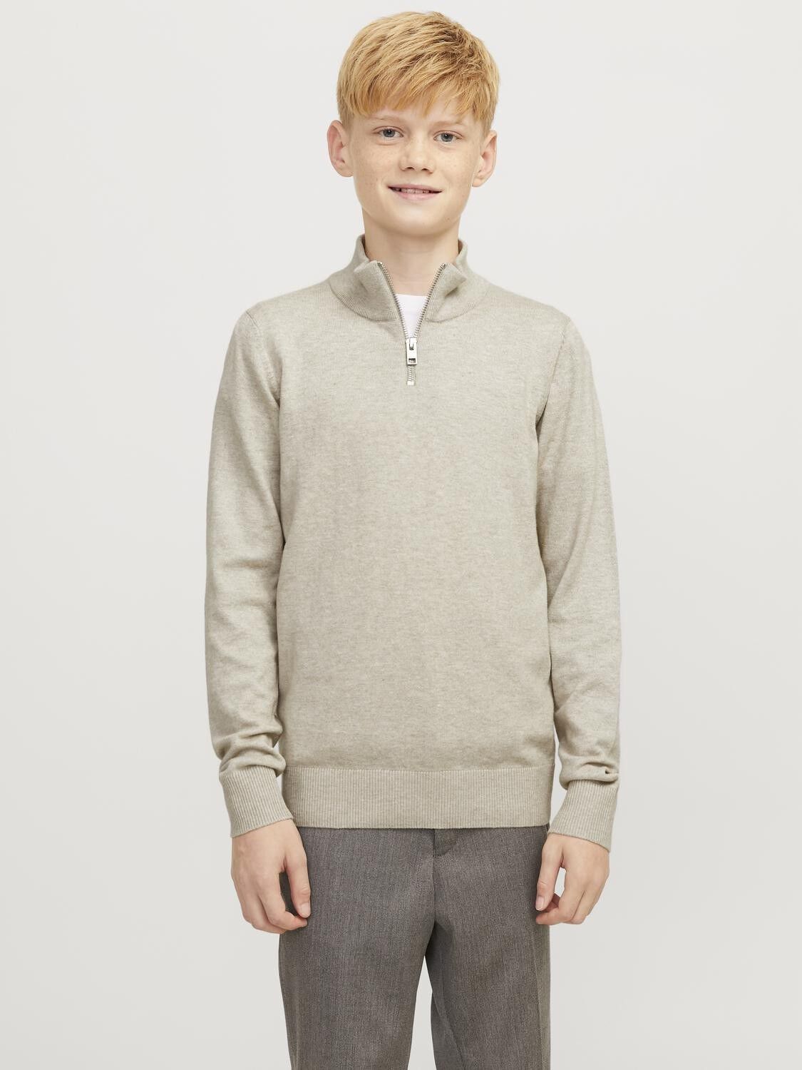 JJEEMIL KNIT HALF ZIP NOOS JNR