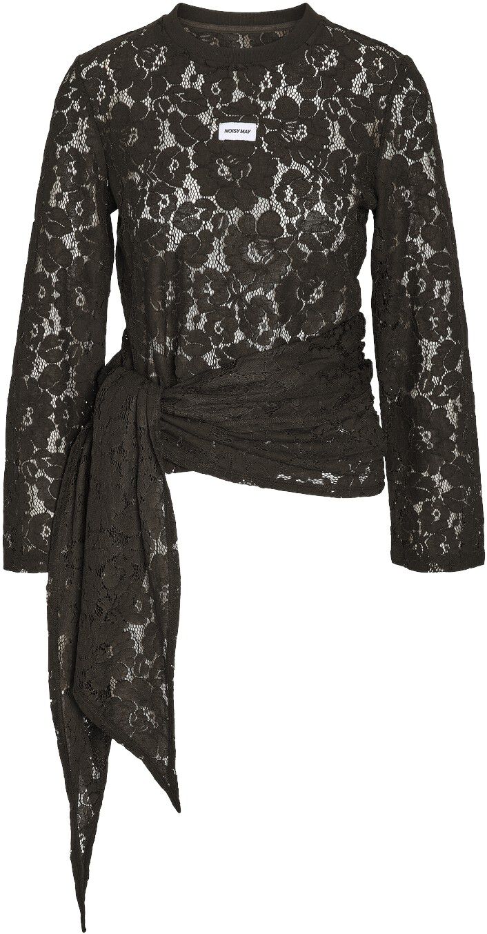 Nmvenna L/S Scarf Lace Top