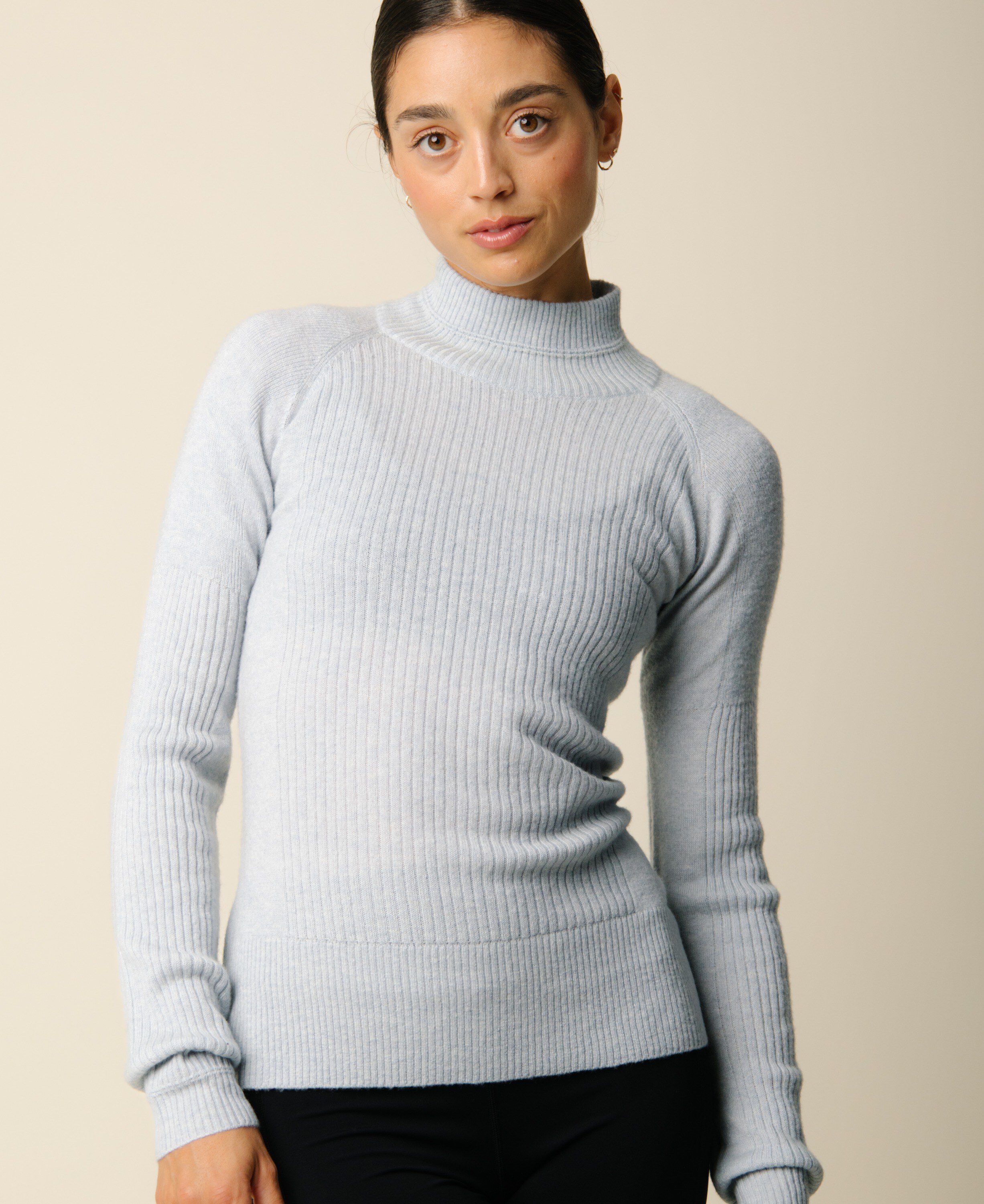 Vilda turtleneck cashmere blend sweater - Clear