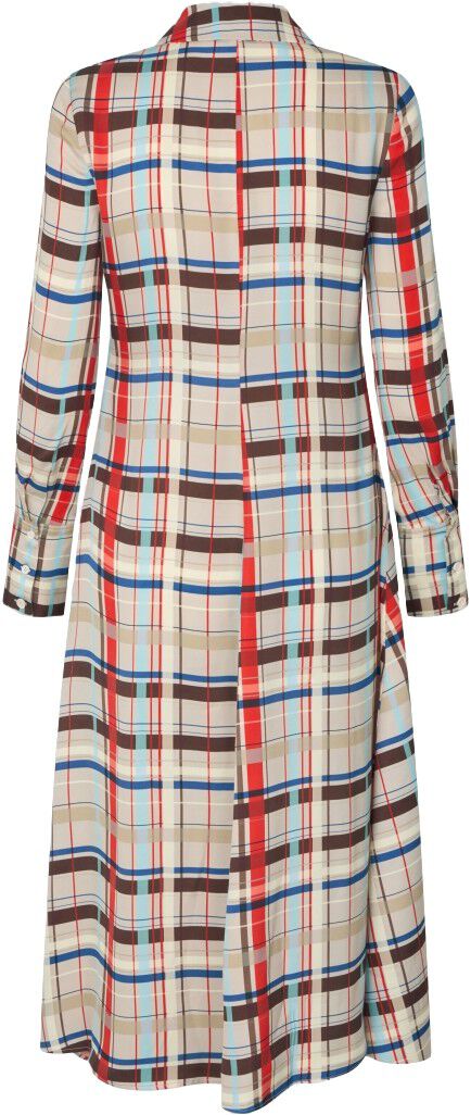 2263 Dry Viscose, Front Placket Midi Polo Dress