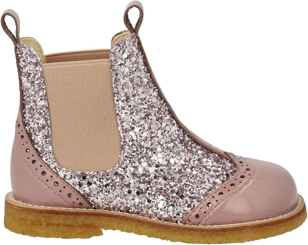 Chelsea St&oslash;vle Med Glitter Og Brogues Detaljer