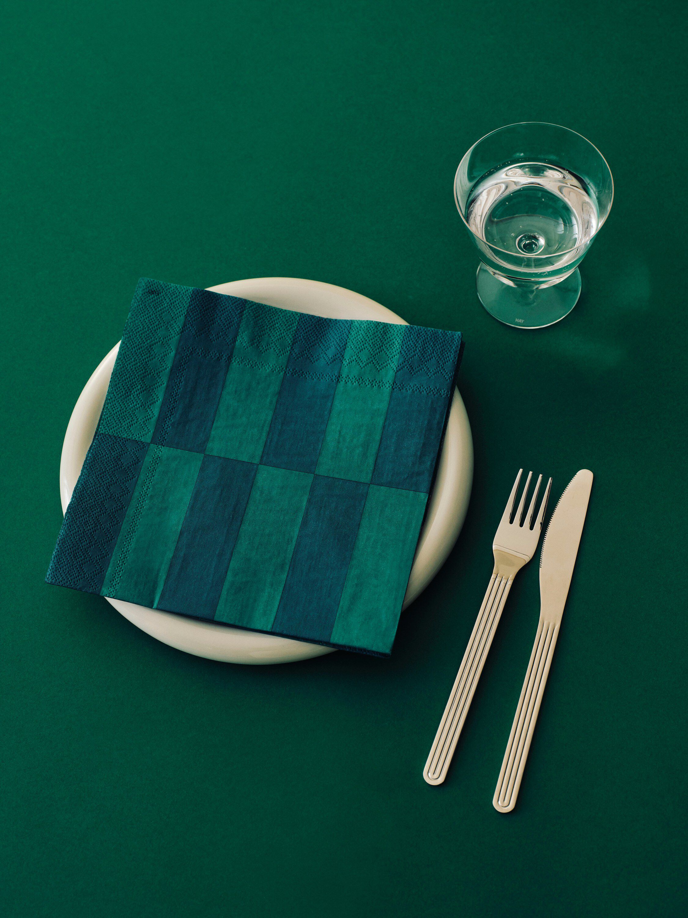 Pattern Napkins-Set of 20 Dinner-Green and dark green