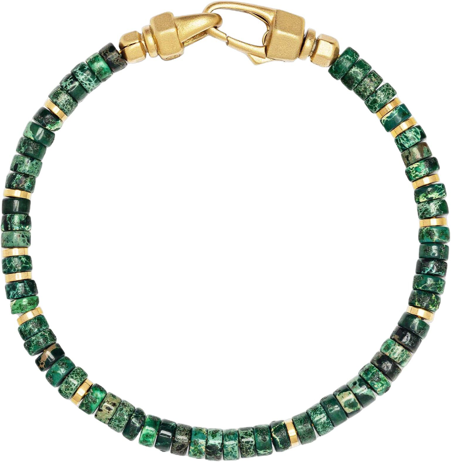 Dark Green Malachite Heishi Bracelet