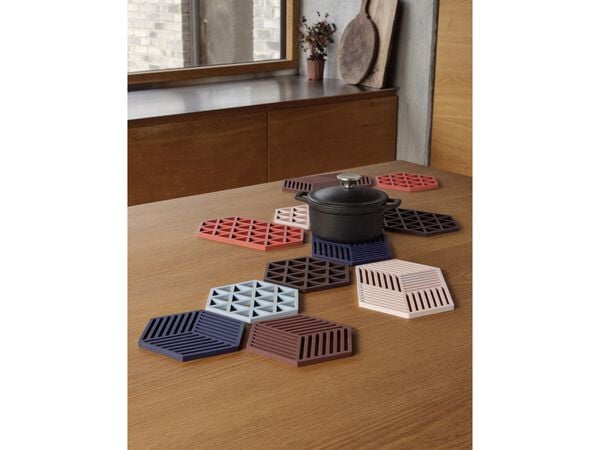 Bordskåner Hexagon 24 x 14 x 0,9 cm Midnight Silikon