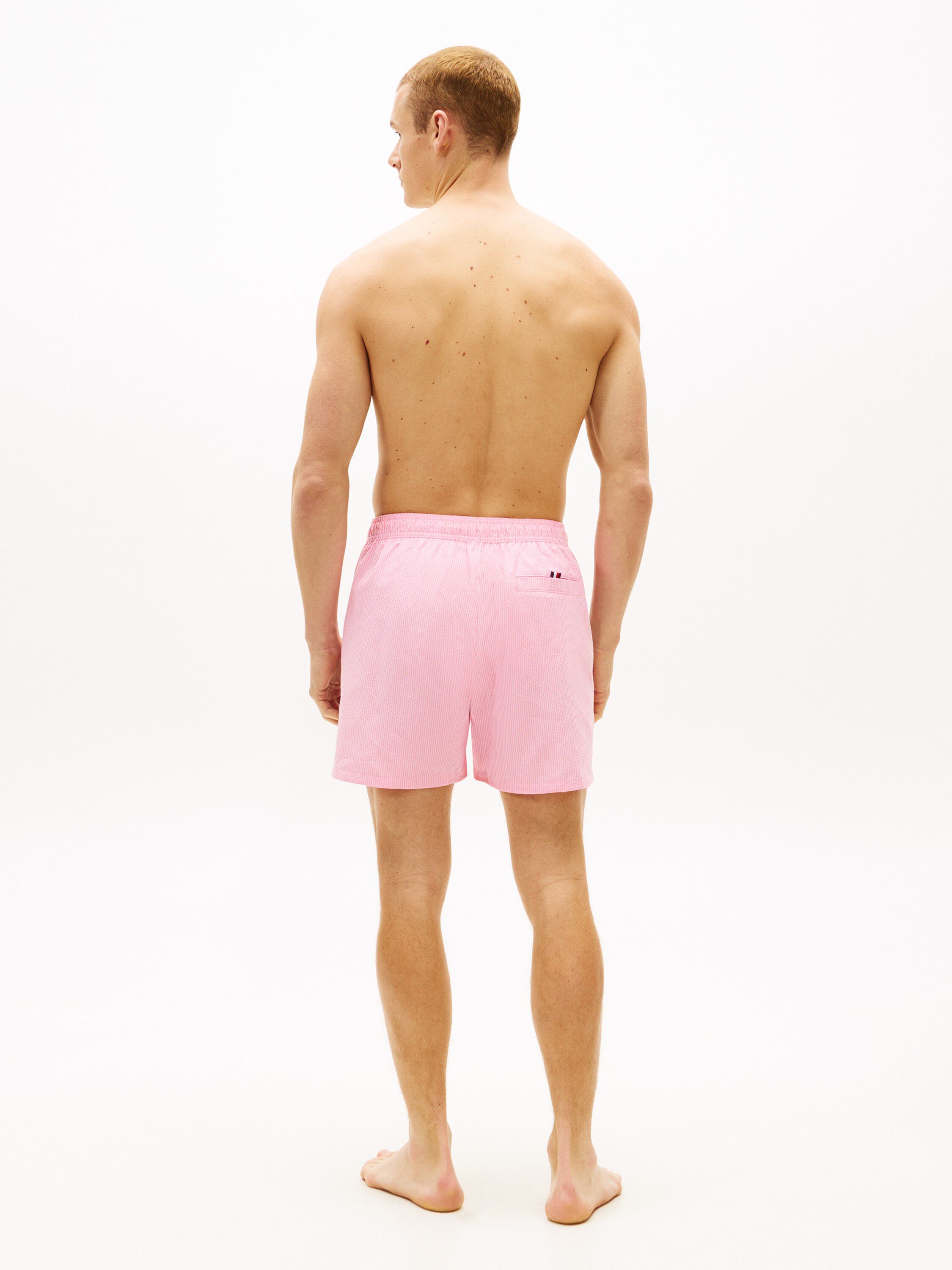Ithaca Stripe Mid Length Swim Shorts