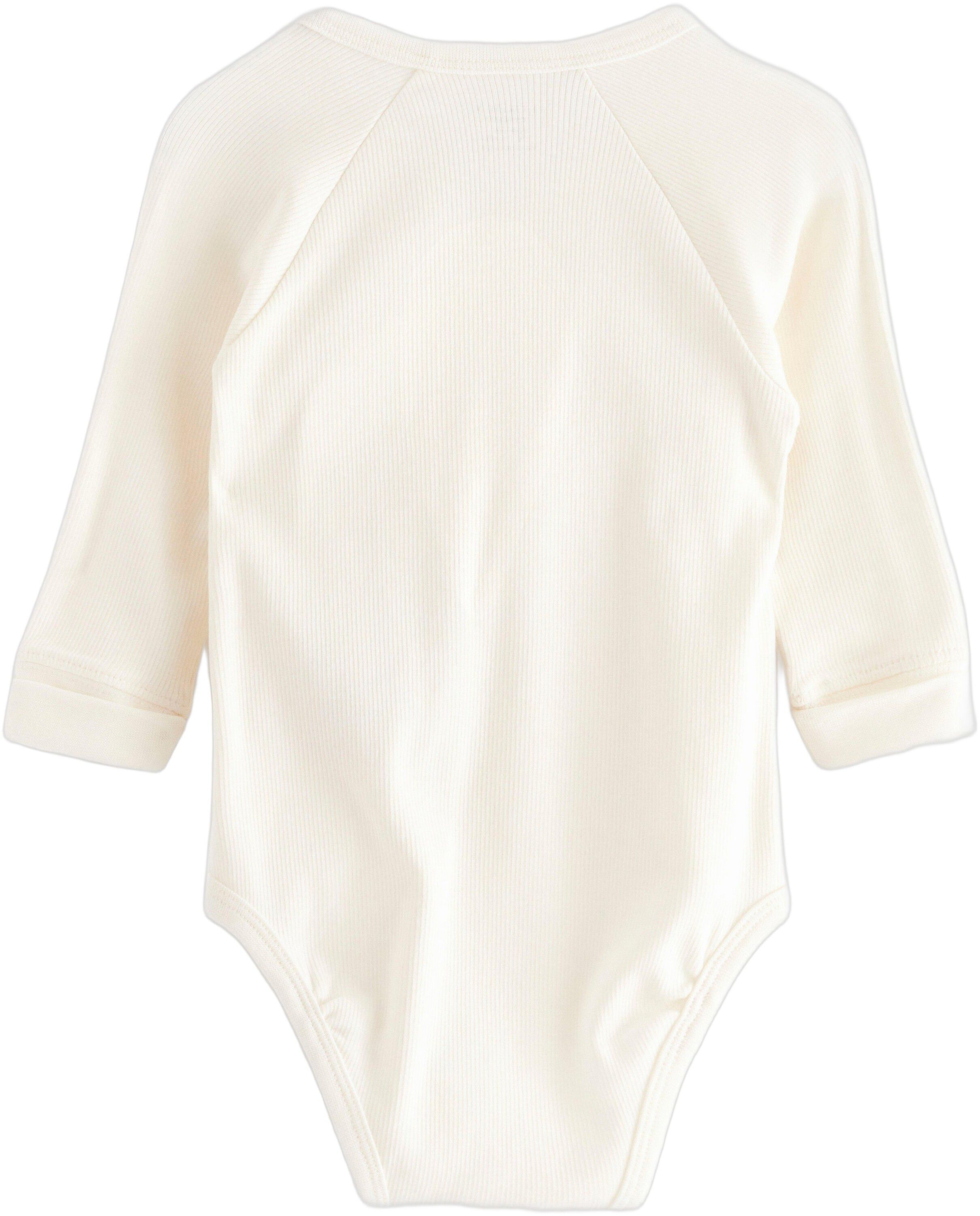 Omlottbody i mjuk, ribbad bomull me