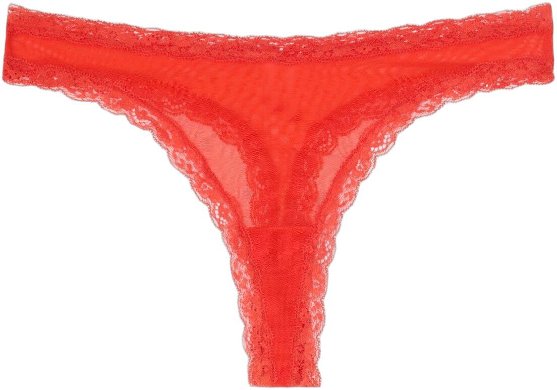 Mesh Lace Trim Thong