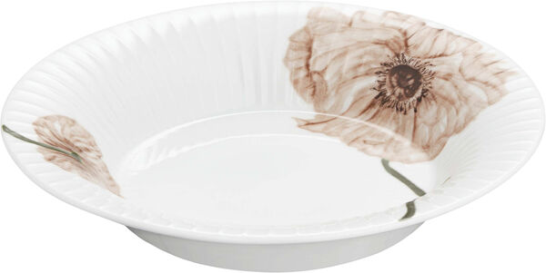 Hammershøi Poppy Dyb tallerken Ø21 cm hvid med dekoration