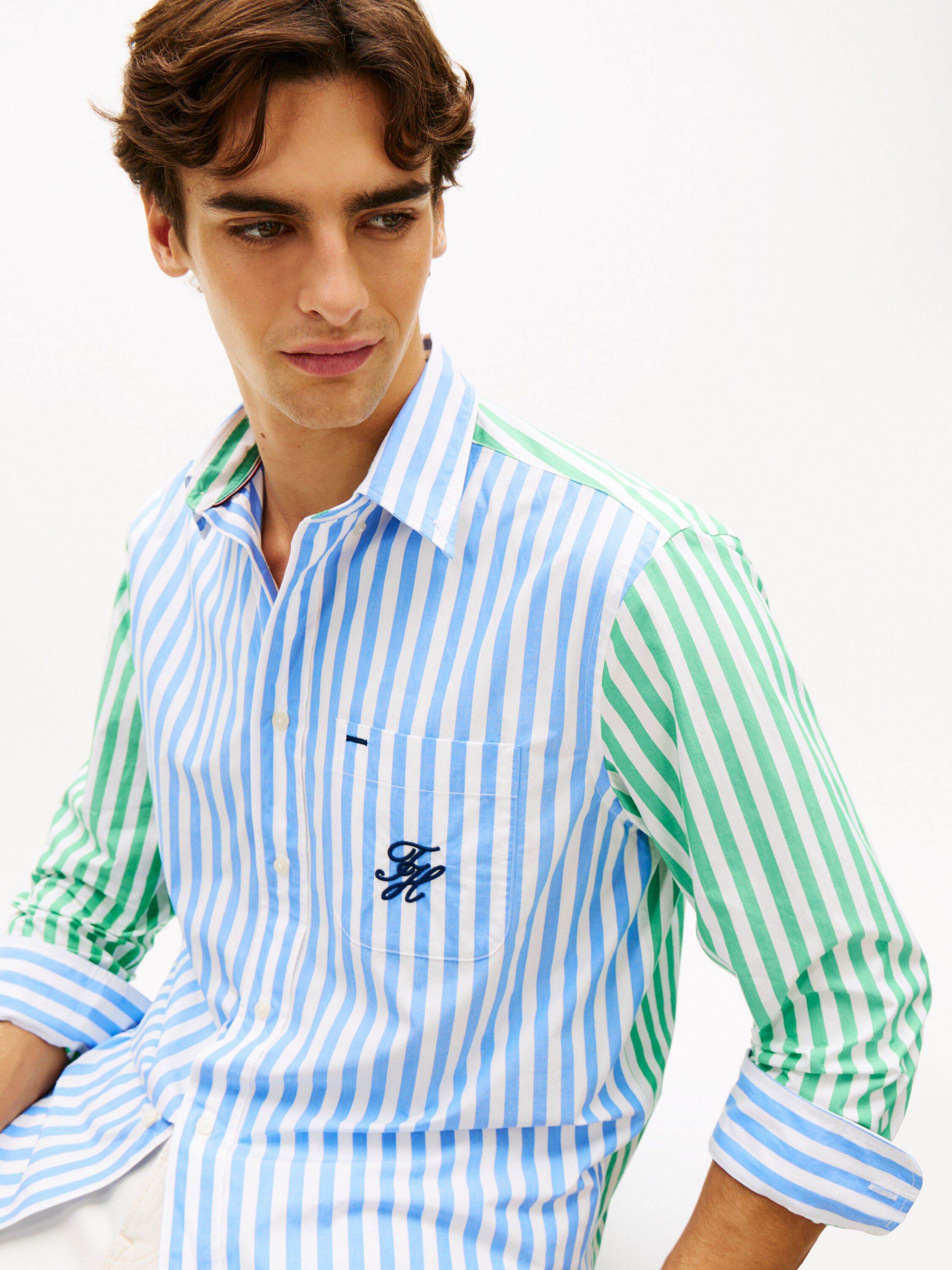 Classic Fit Logo Embroidery Paper Touch Shirt