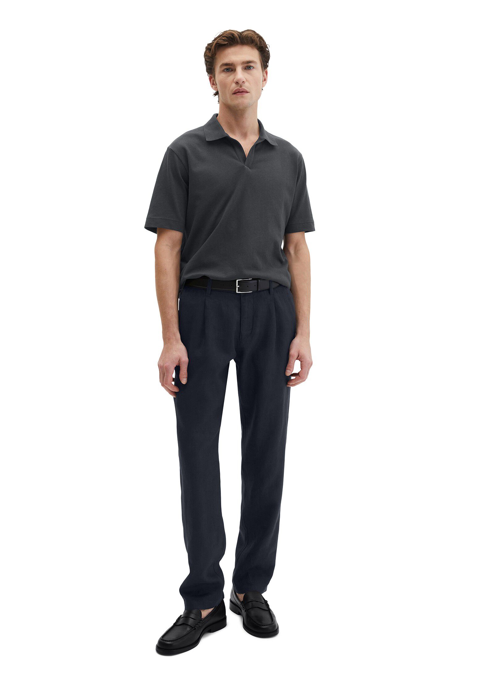 Poloshirt, short sleeve, ribbed cam