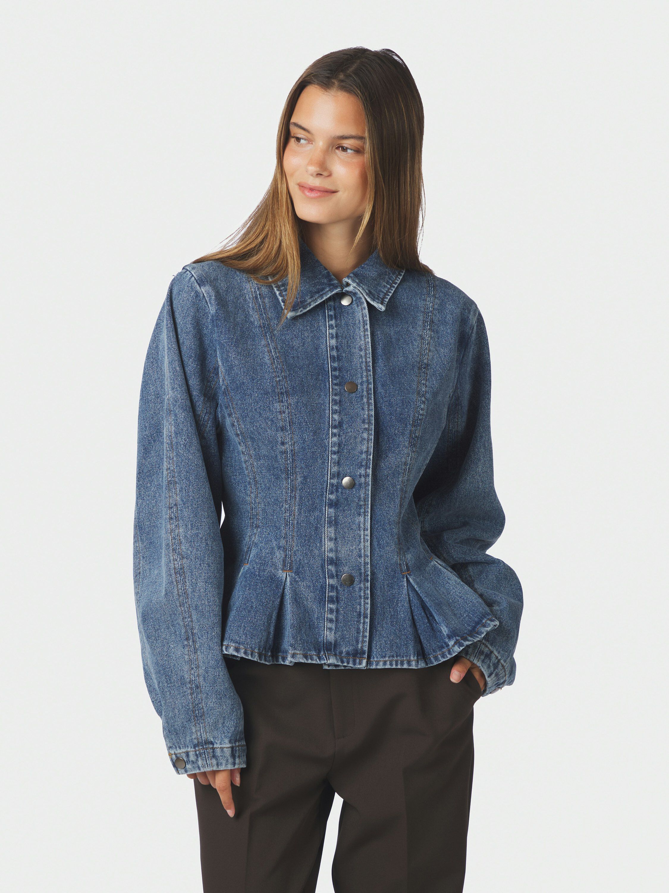 Rivora Denim Peplum Jacket