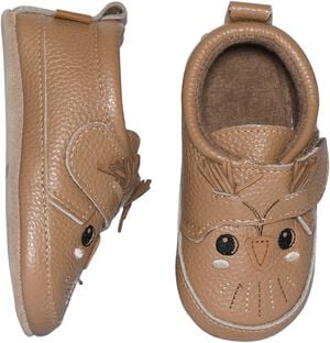 Owl leather slippers