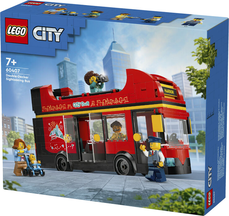 Rød dobbeltdækker-turistbus 60407