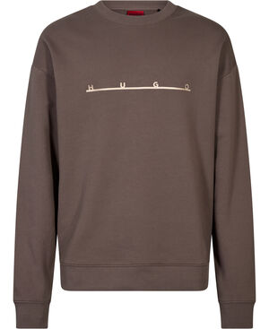 Cotton sweatshirt with spaced-out logo print