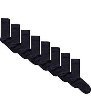 Mens plain sock - 8 pk navy