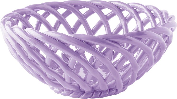 CERAMIC BASKET SICILIA LARGE LILAC