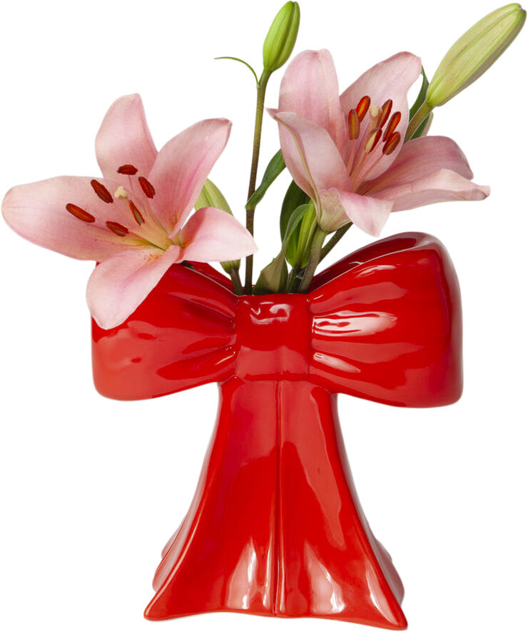 Vase - Bow - Red