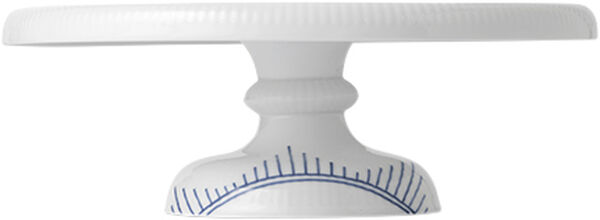 Blå Mega Riflet 29,5 cm Fad på fod