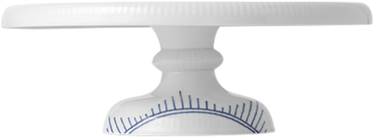 Blå Mega Riflet 29,5 cm Fad på fod