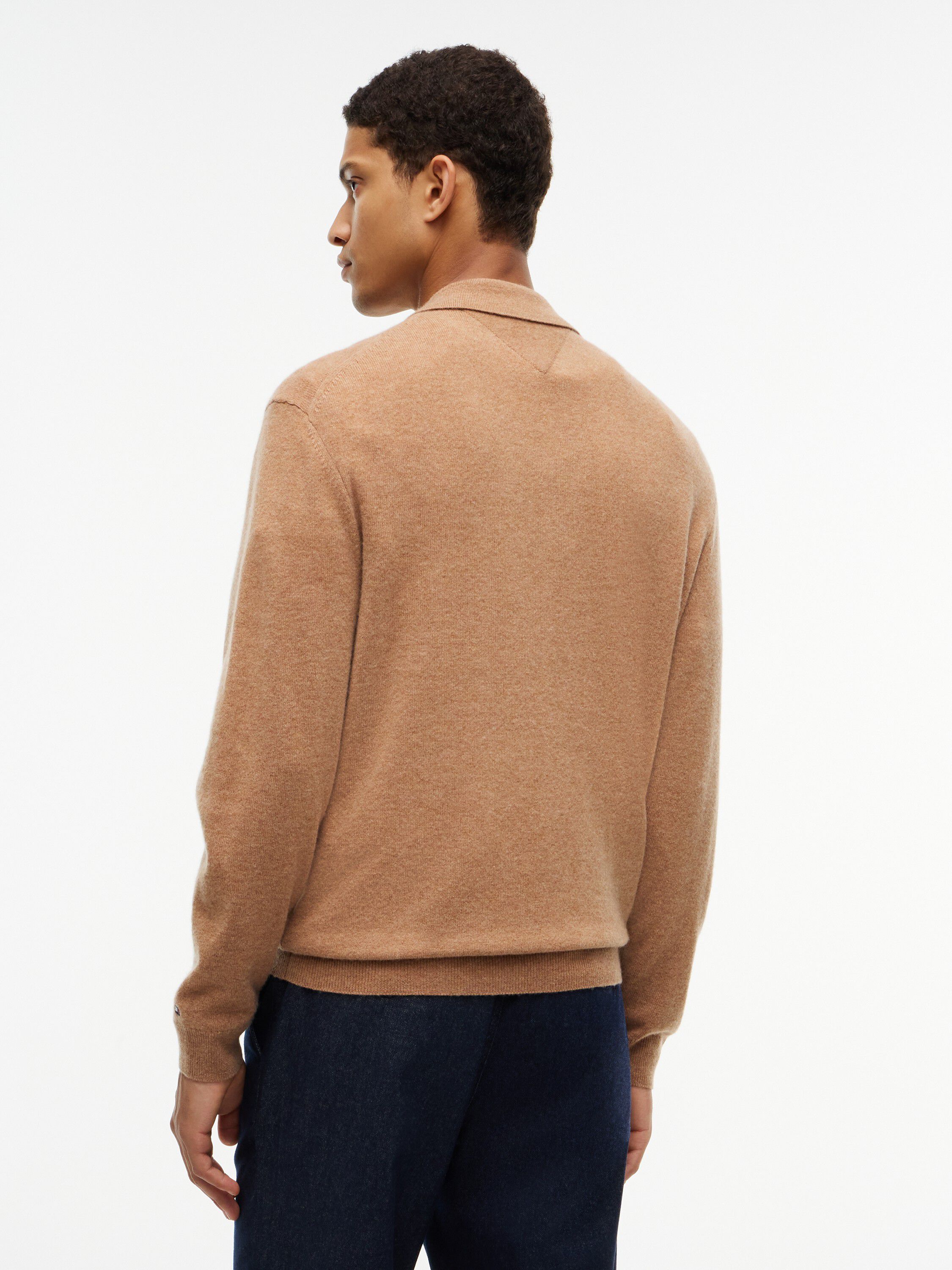 NY CASHMERE BLEND SWEATER POLO