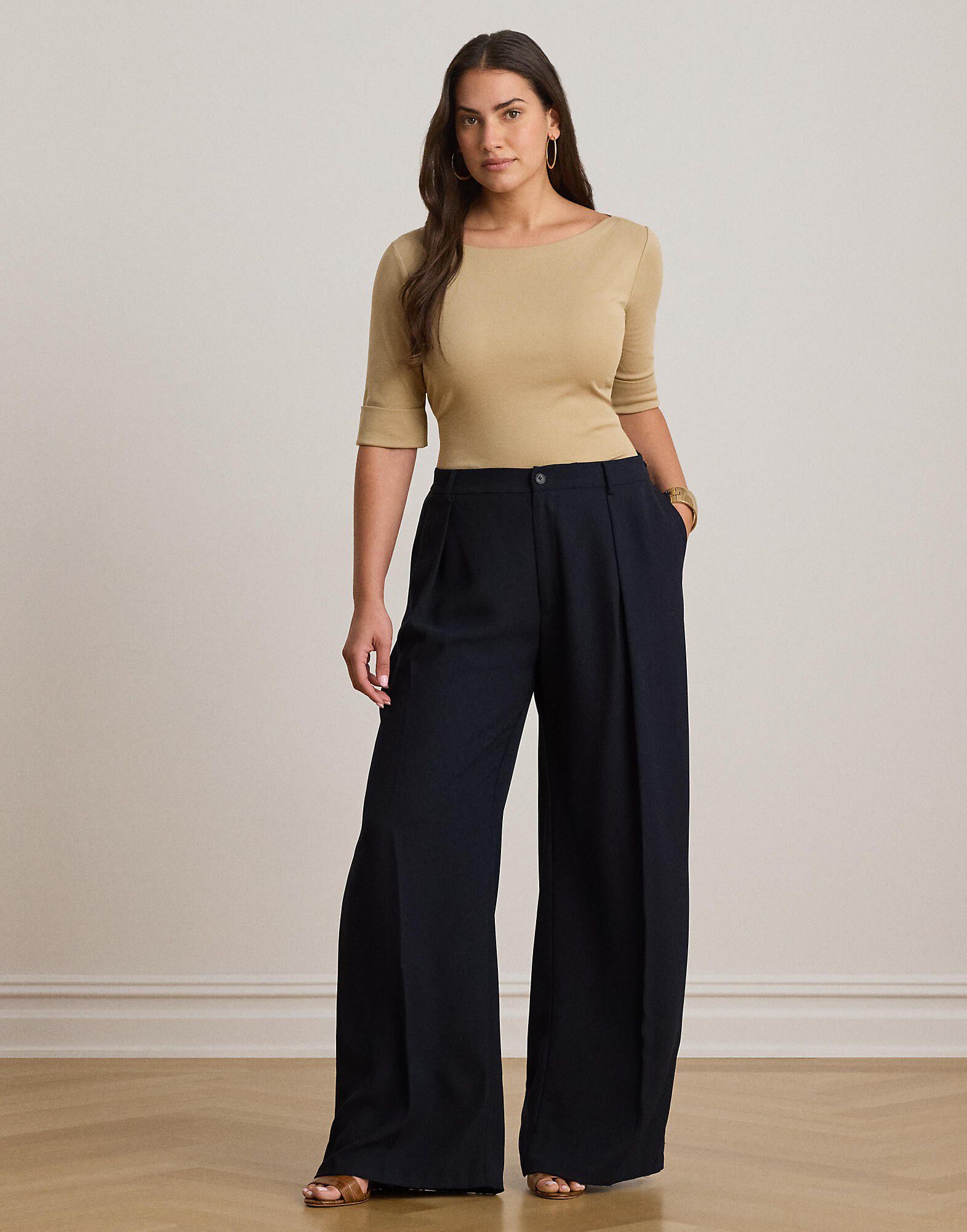 Stretch Cotton Boatneck Tee