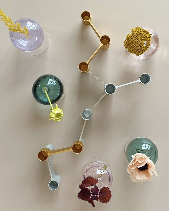 LINK, CANDLE HOLDER, POLISHED ALUMINIUM, 11060P