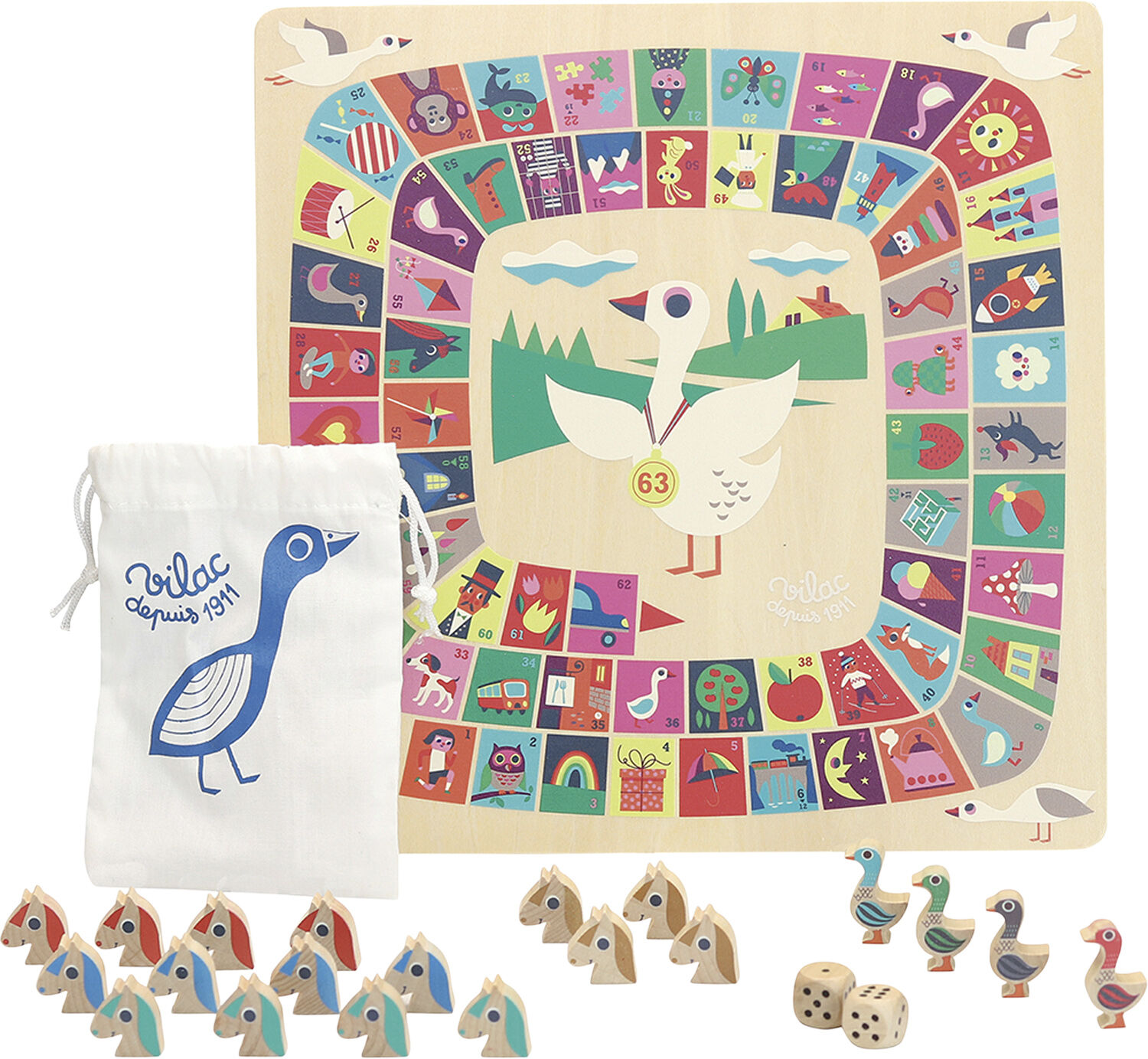 Vilac - Mit f&oslash;rste ludo- og g&aring;sespil