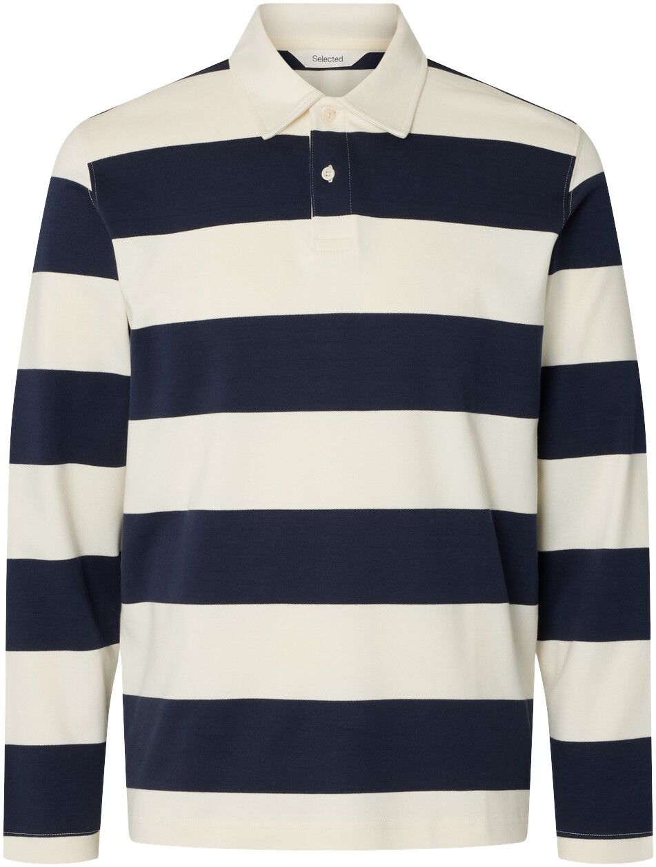 Slmcasper Ls Stripe Polo
