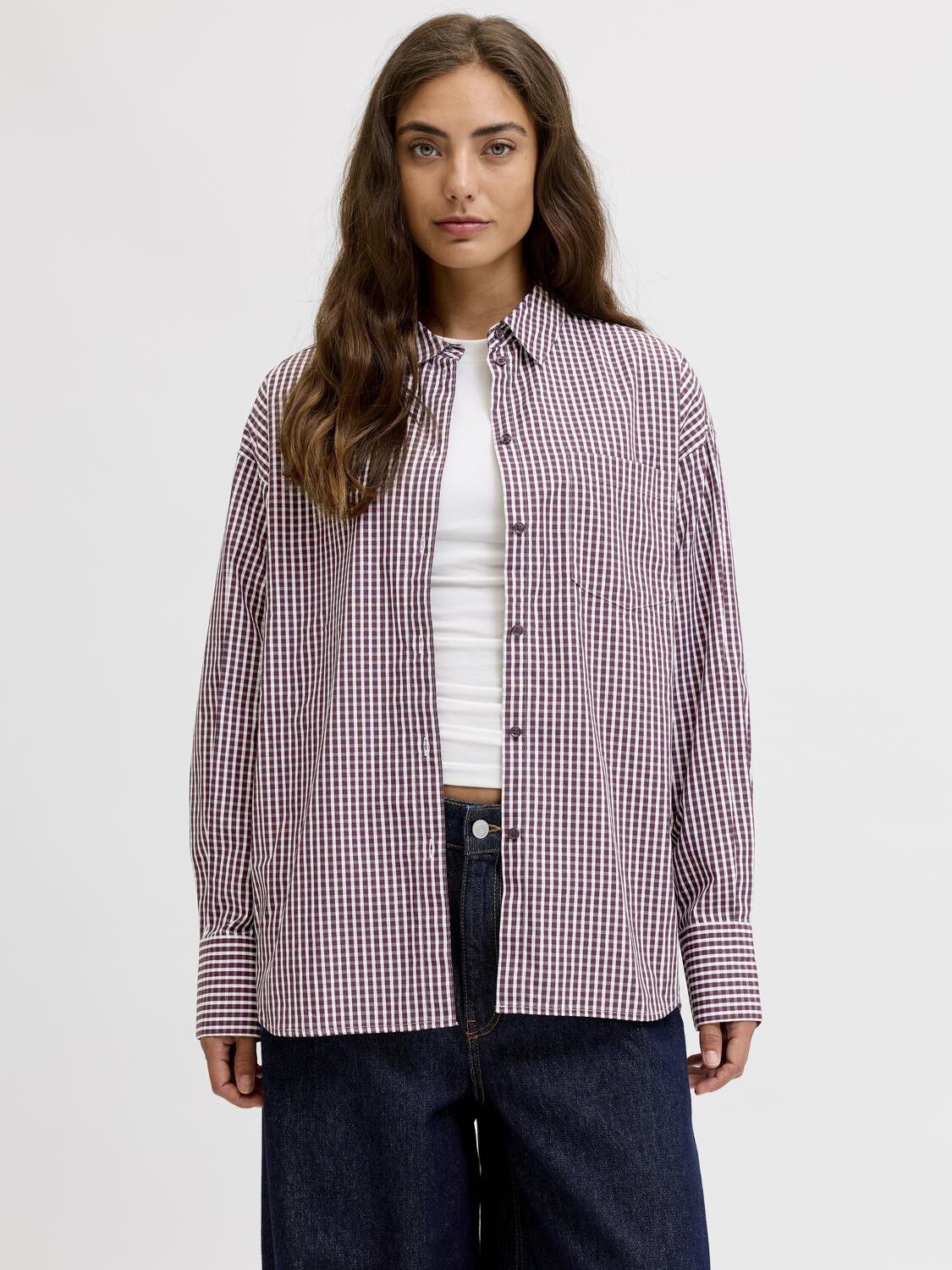 Jxjamie Ls Relaxed Poplin Shirt Wvn Noos