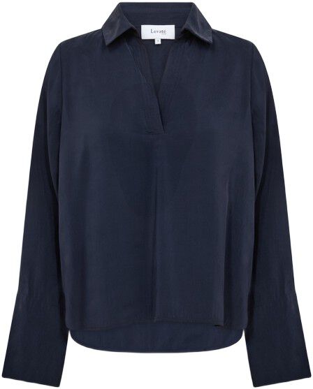 LR-OCTAVIA 1 Bluse M&oslash;rk bl&aring;