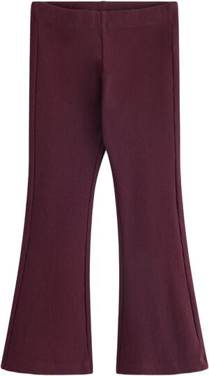 Soft cotton jersey leggings with ri