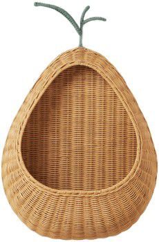 Pear Braided Wall Pocket - Natural