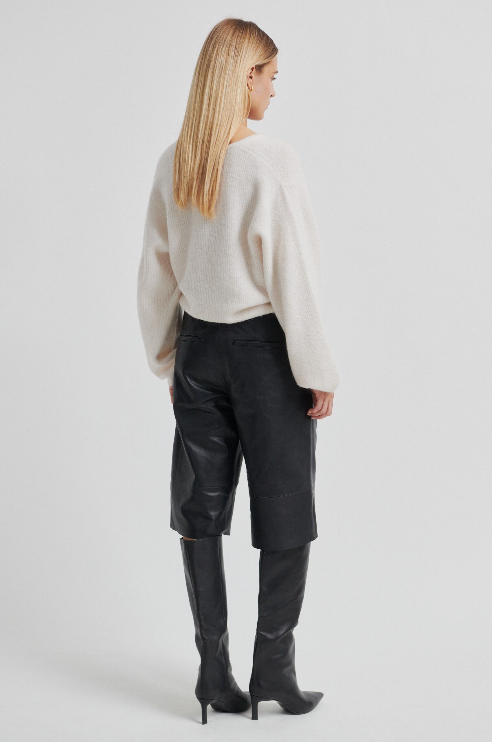 Letho Leather Long Shorts