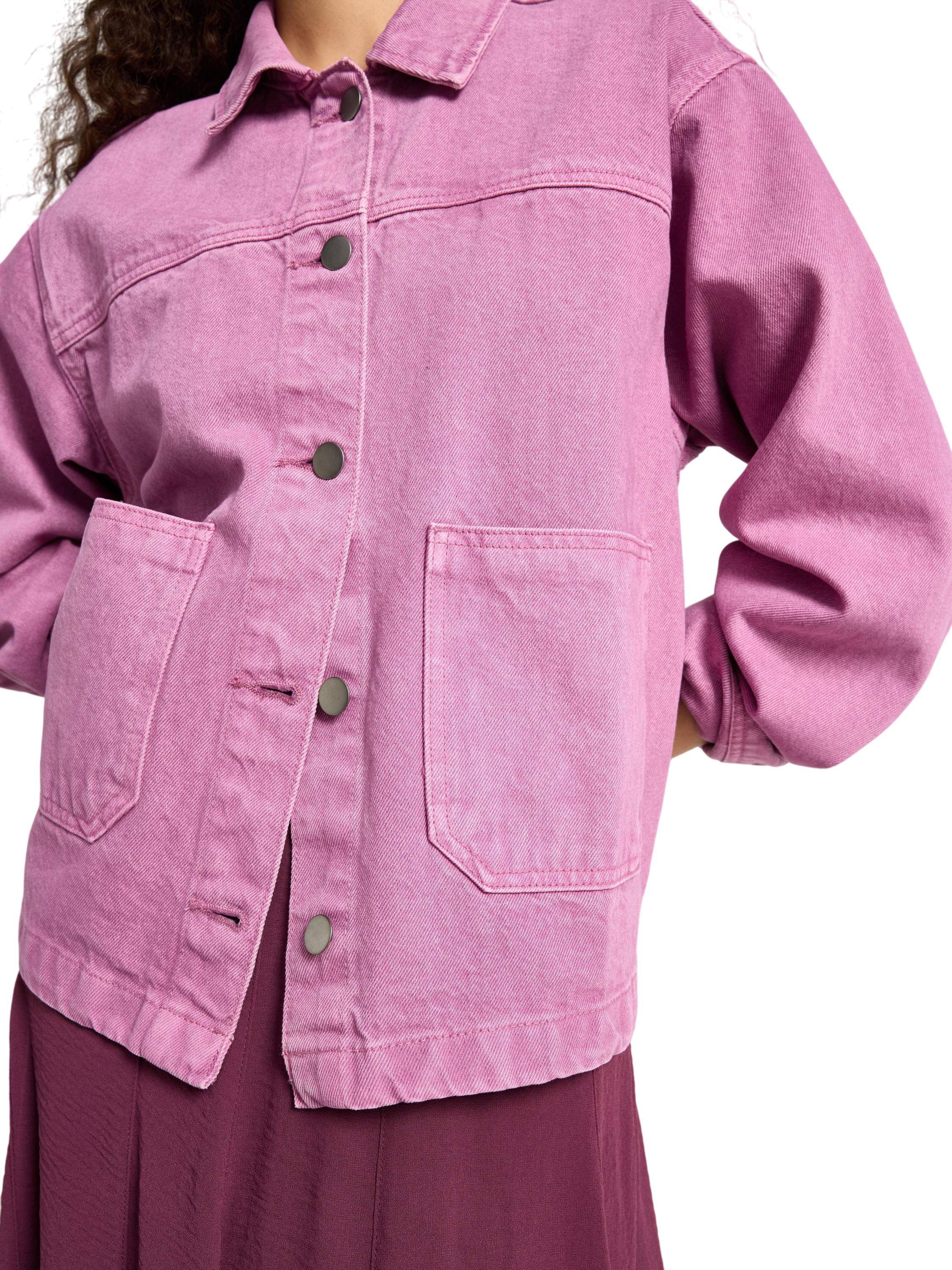 Twill jacket with a loose fit, butt