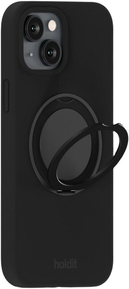 Silicone Stand Case iPhone 15 Black