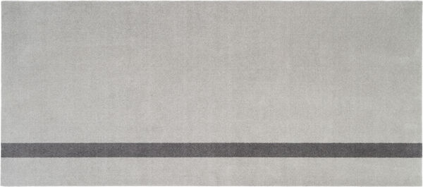 Løber, 90x200 cm, stripe vertical lysegrå/steelgrey