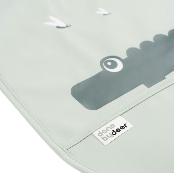 Hagesmæk m/Velcro 2 stk. Croco Grøn