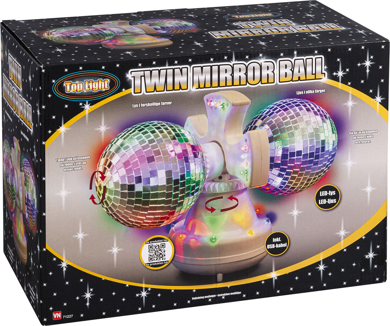 TWIN SPEJLKUGLERmLEDLYS