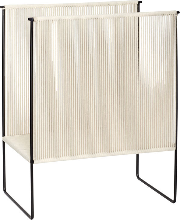 String Magazine Holder Black/White