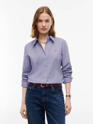 Regular Fit Flag Embroidery Poplin Shirt