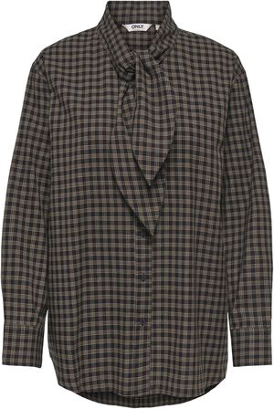 ONLMAYLIN L/S SCARF CHECK SHIRT WVN