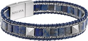 Blue Lapis Stud Bracelet