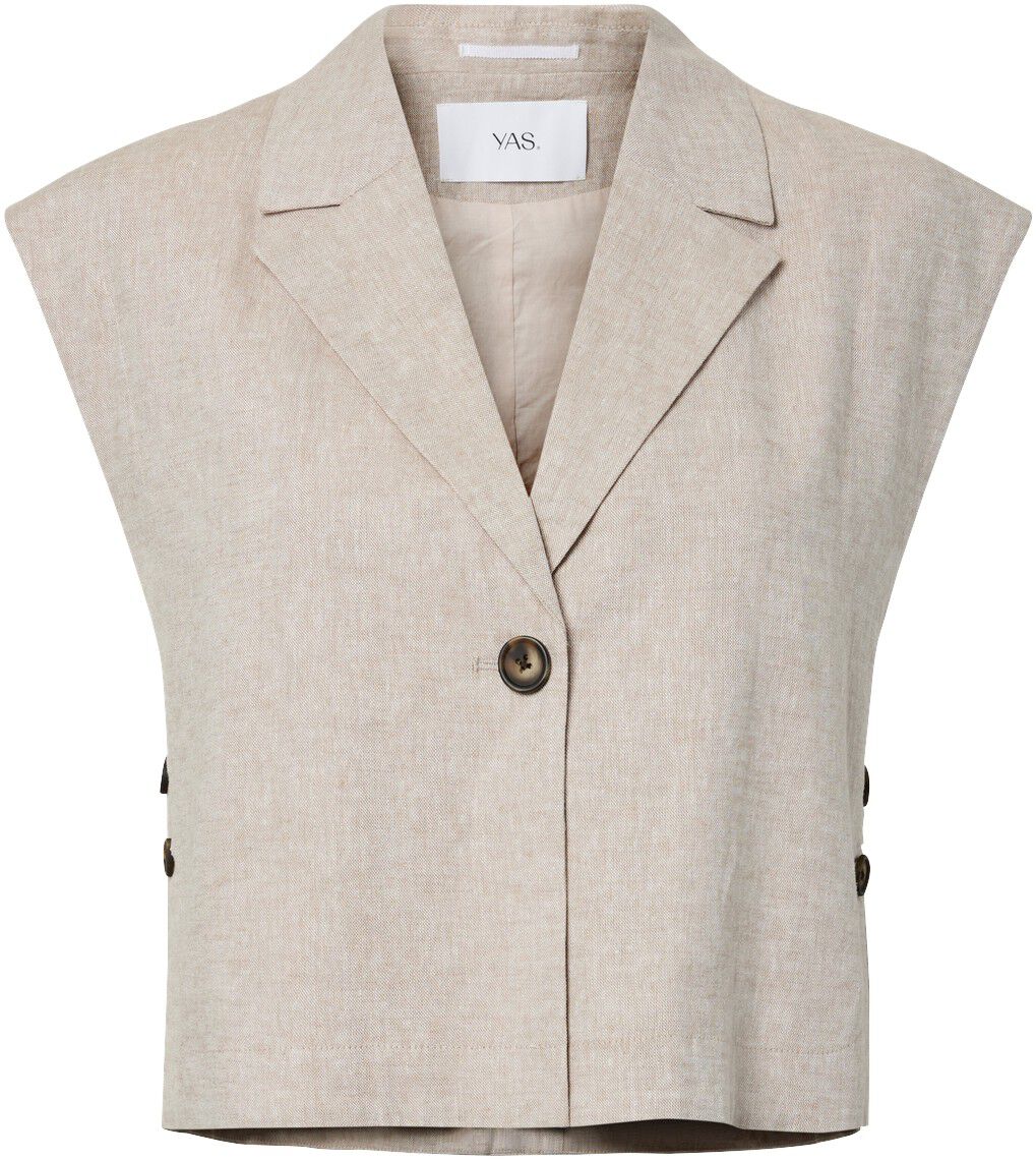 Yasusuma Short Linen Blend Waistcoat