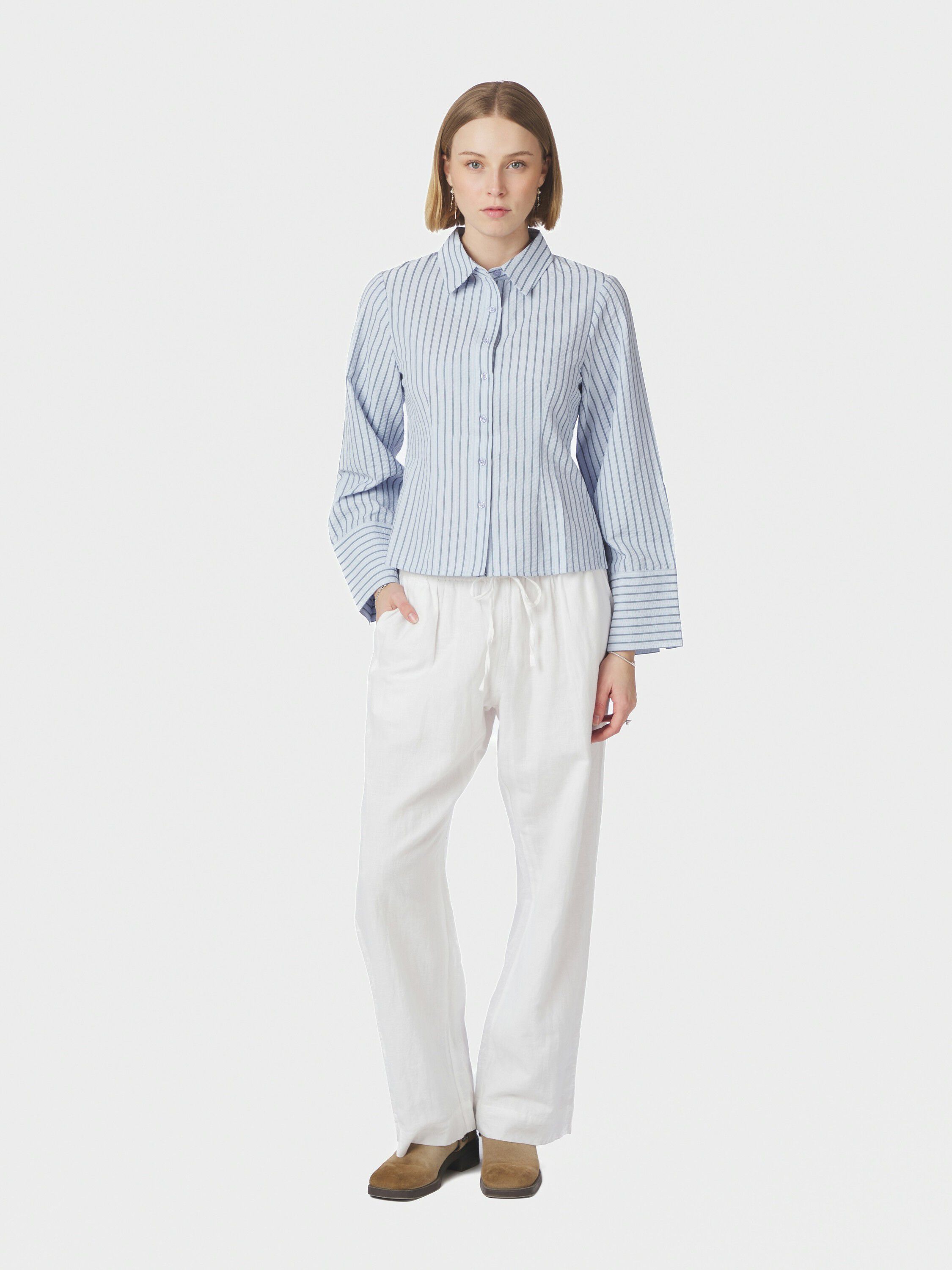 Rosa Striped Crepe Shirt