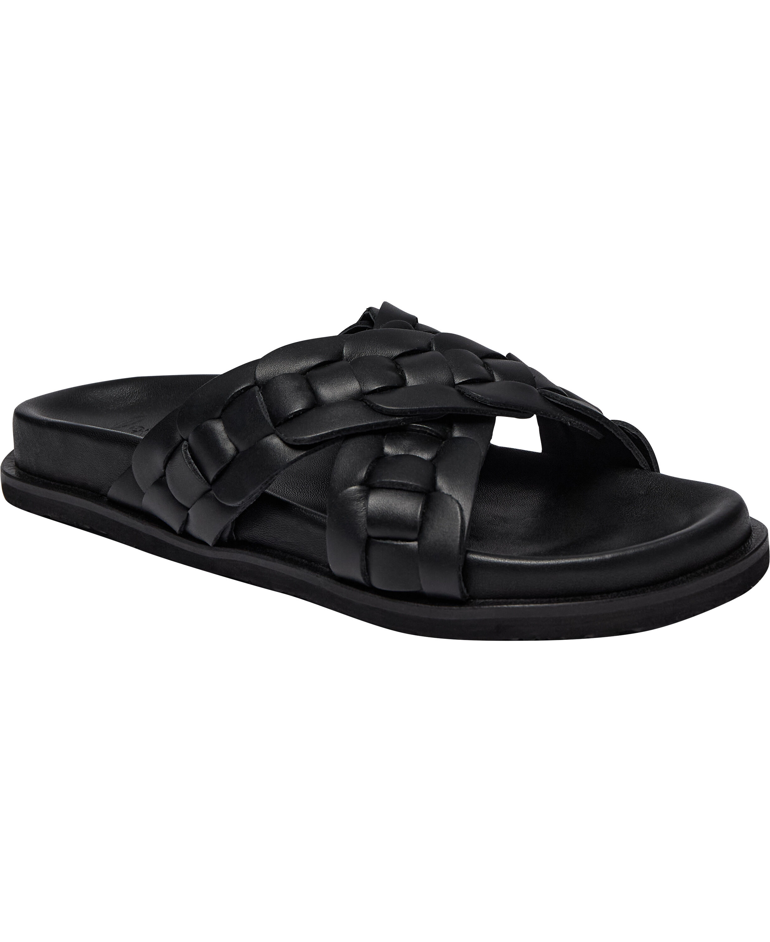 NAPLES - CROSSING STRAPS LEATHER SANDAL