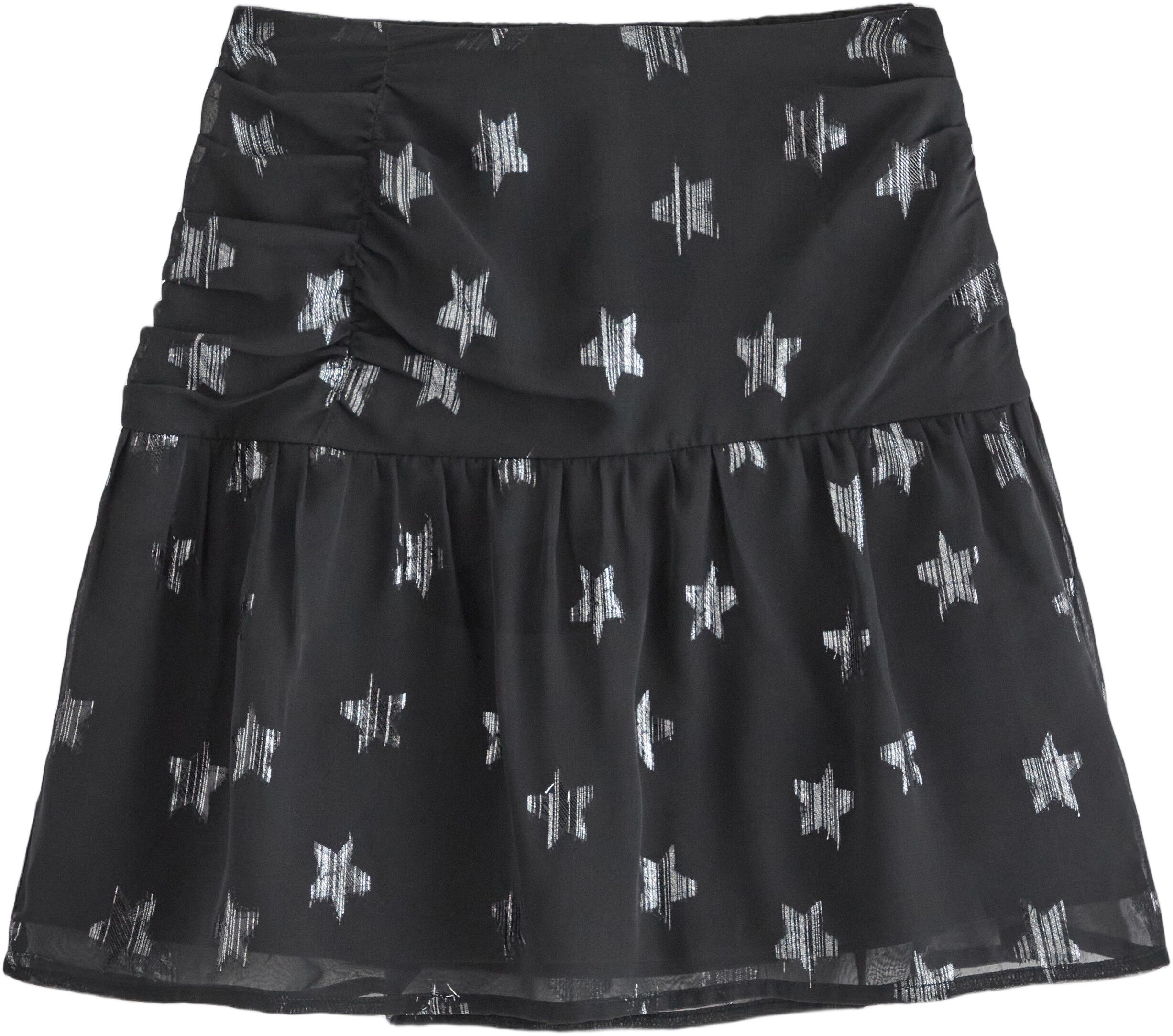 Lett skj&oslash;rt i chiffong med stjerner