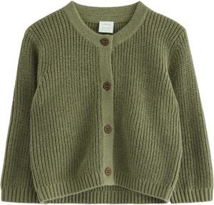 Stickad cardigan med knappstängnin