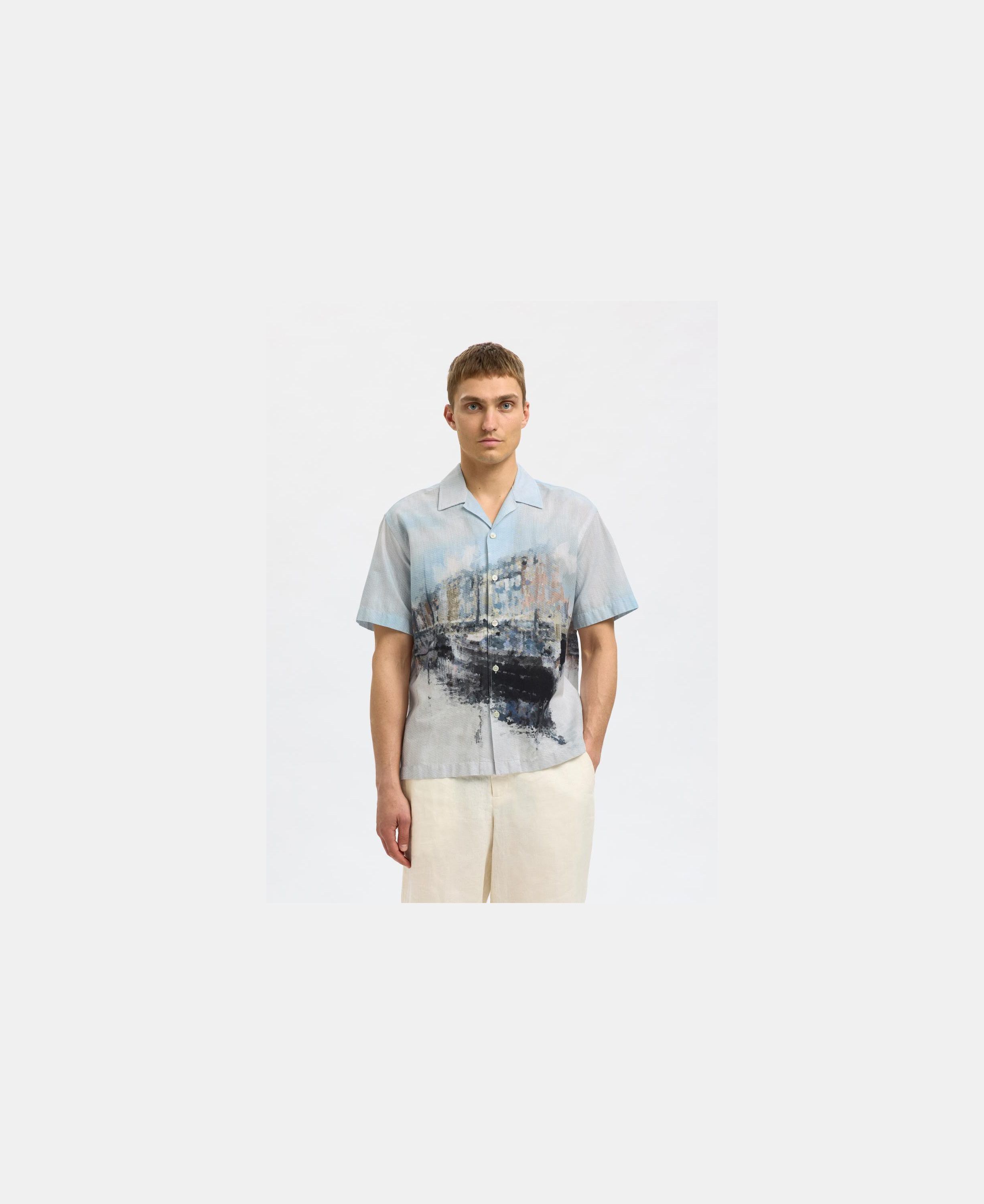 SLHRELAXCARL AOP SS SHIRT