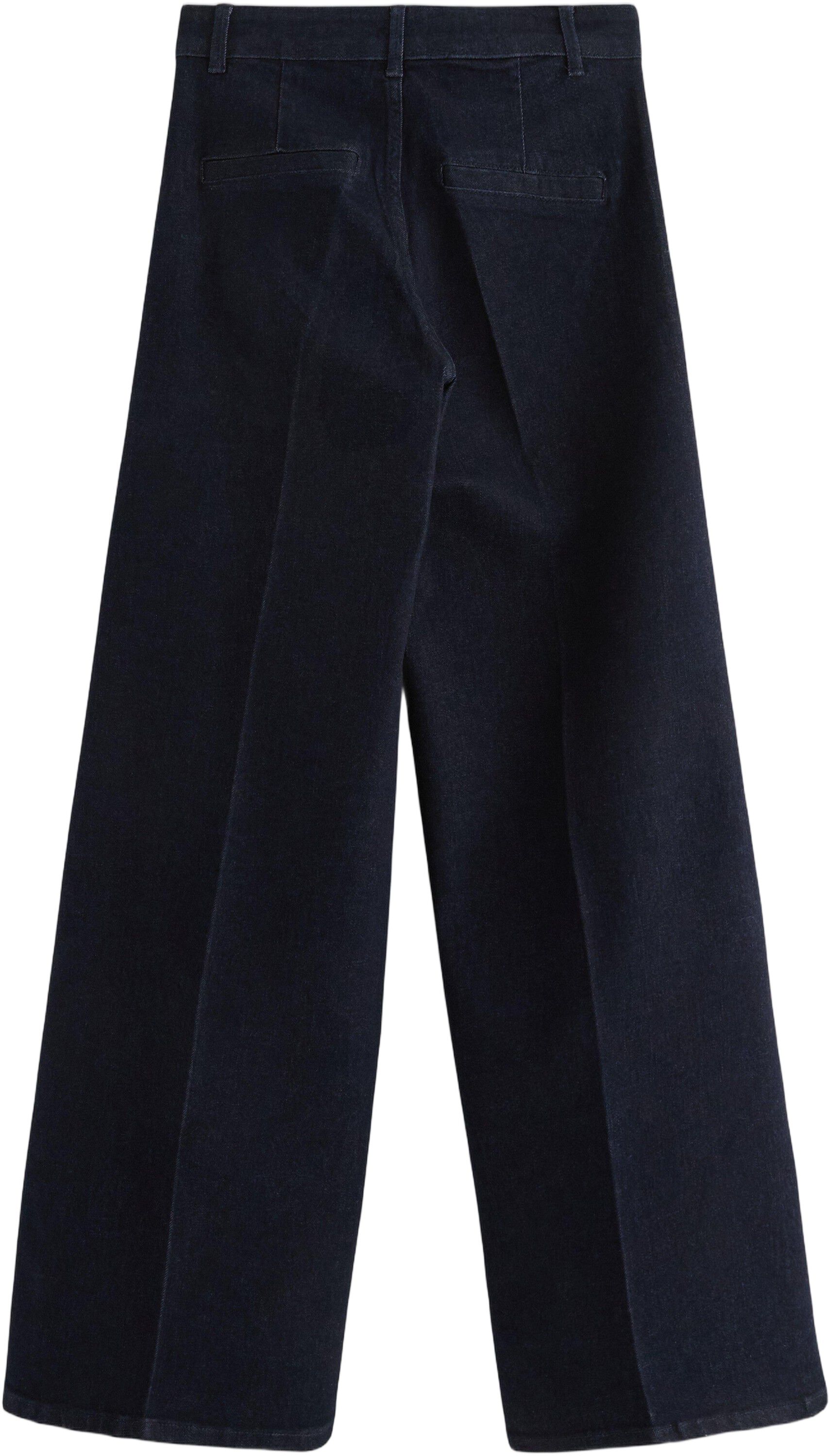 Trousers denim wide crease rin