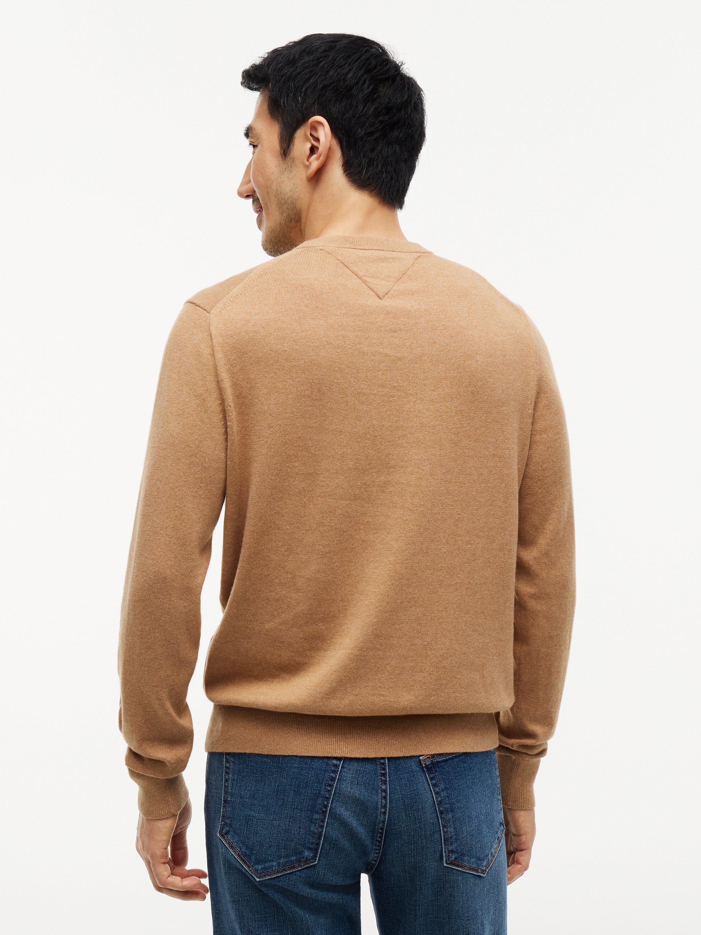 Crew Neck Jumper With Cashmere